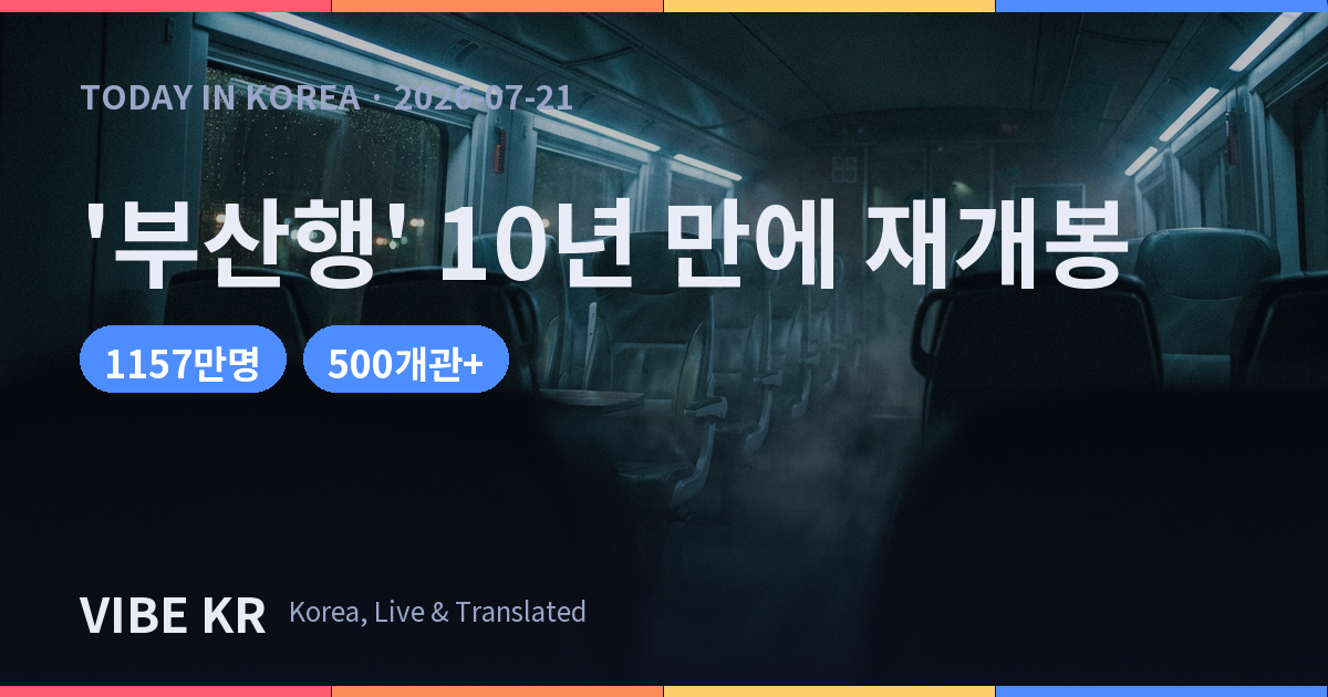 연상호 ‘부산행’, 개봉 10주년 맞아 4K로 해외 재개봉