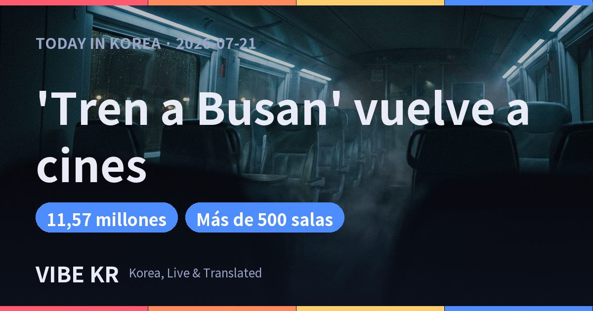 Tren a Busan vuelve a cines por su décimo aniversario
