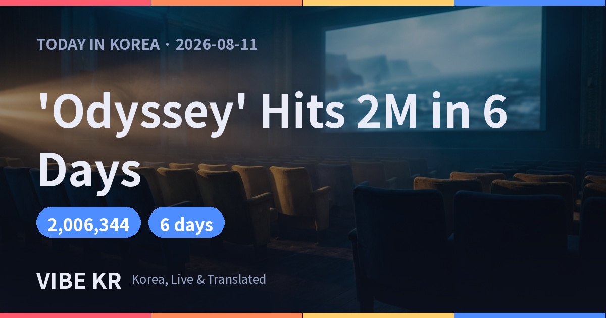 Odyssey Crosses 2 Million Viewers in Korea in 6 Days