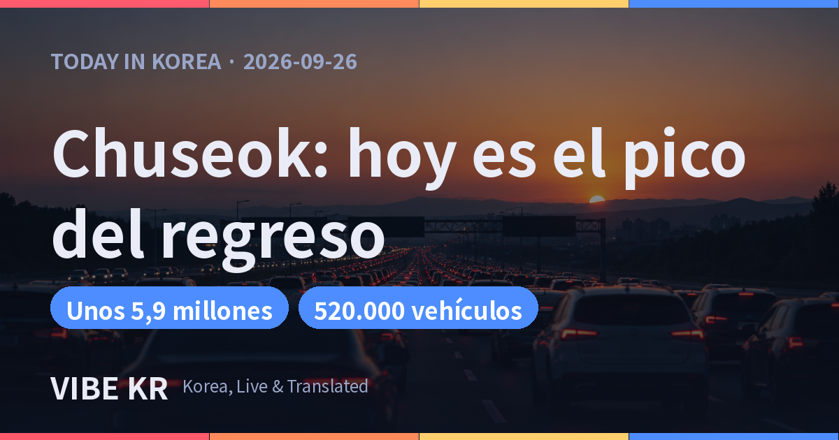 Regreso de Chuseok: hasta 7 horas de Busan a Seúl