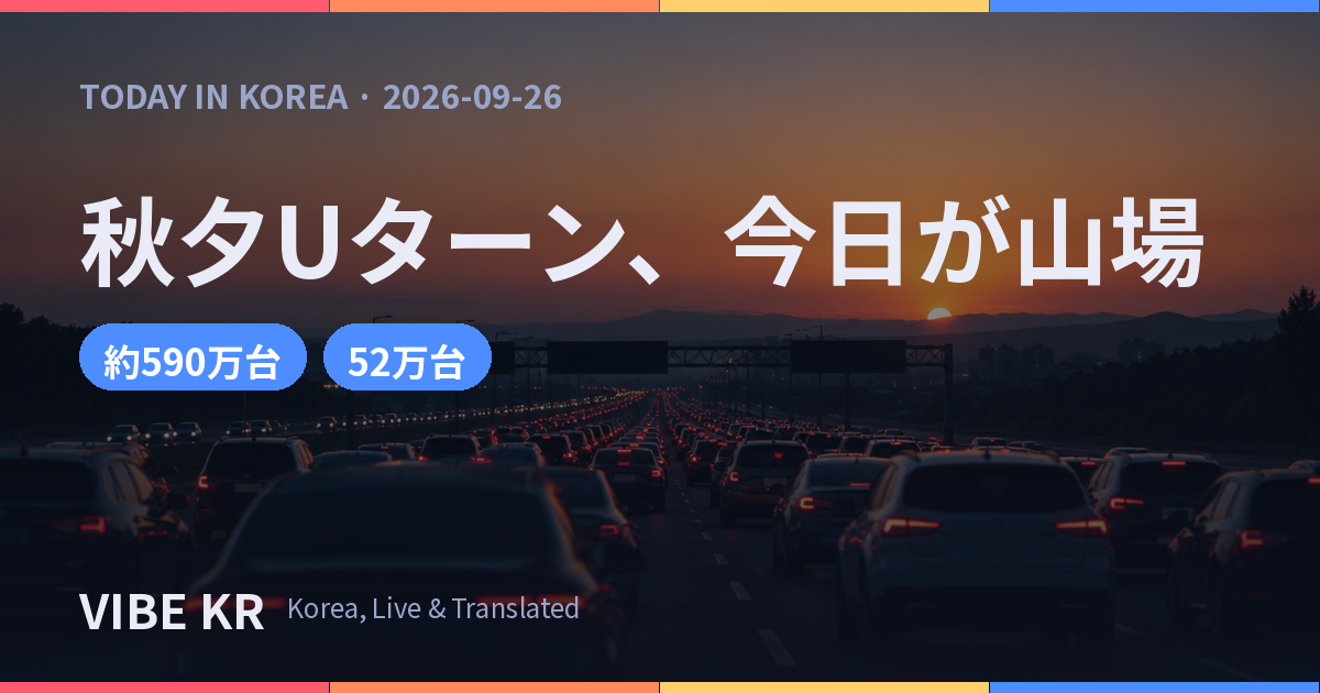 秋夕のUターンラッシュ本格化、釜山~ソウル7時間台