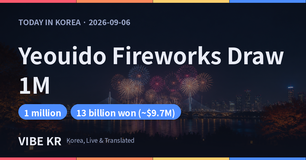 Hanwha Fireworks Fest Draws 1M to Yeouido