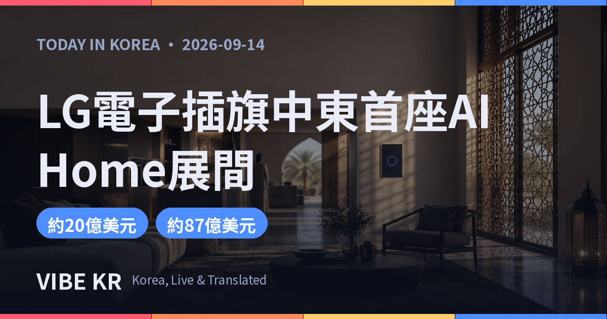 中東首座LG電子AI Home體驗空間內部畫面
