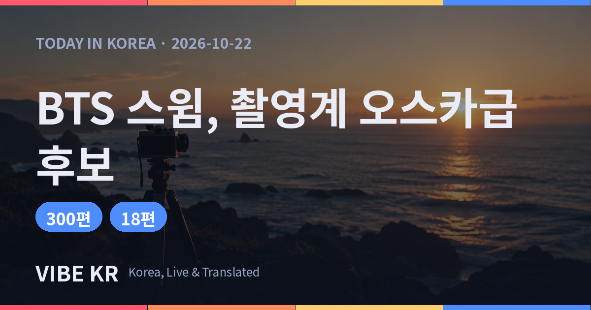 BTS ‘스윔’ 뮤직비디오, 폴란드 카메리마주 후보 올라