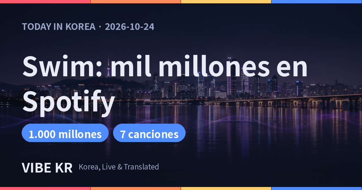 ‘Swim’ de BTS supera los mil millones en Spotify