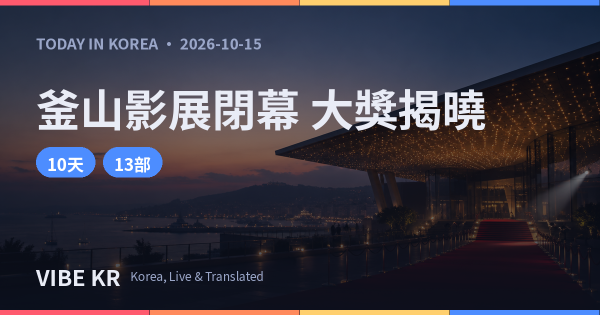 黃昏時分燈火亮起的釜山電影殿堂全景