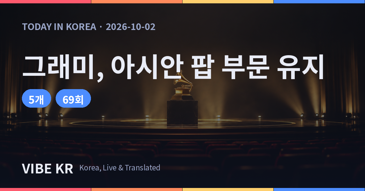 그래미, BTS 불참 선언에도 ‘아시안 팝’ 부문 유지 결정