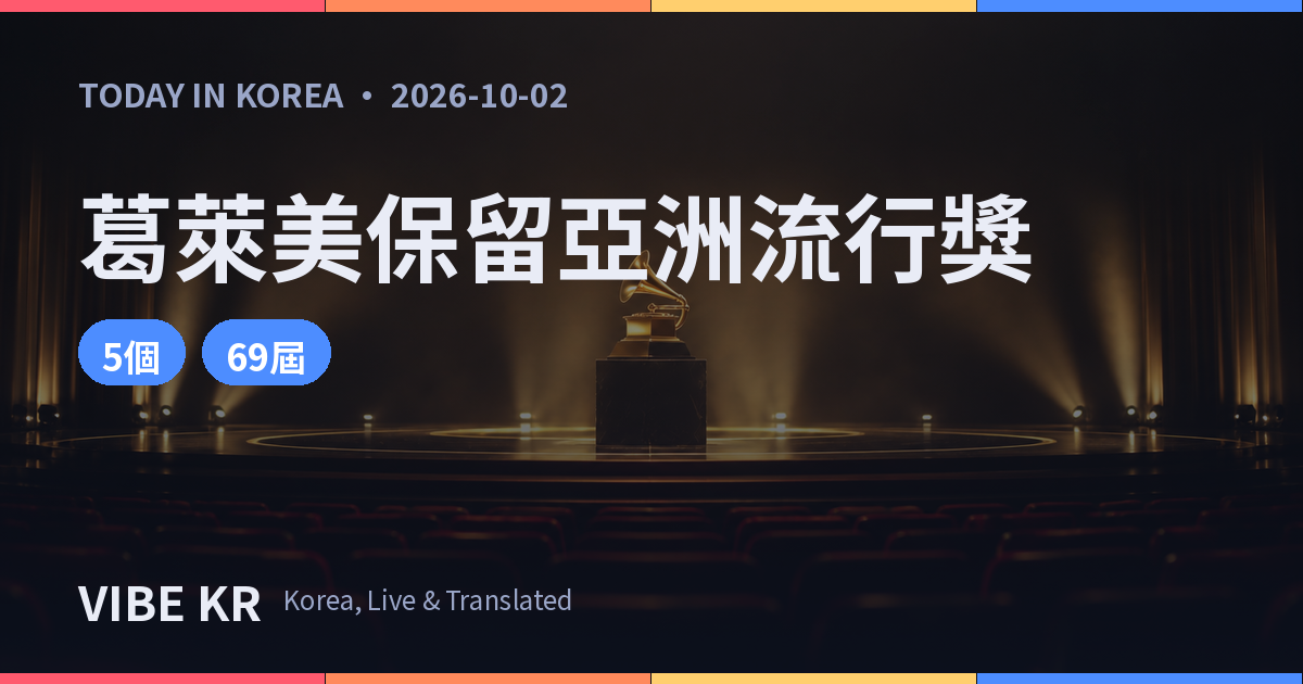 葛萊美不顧BTS缺席宣告,仍保留「亞洲流行」獎項