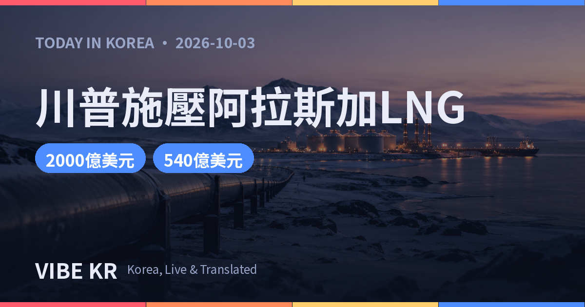 川普施壓韓國投資阿拉斯加LNG:「再不簽就加倍」